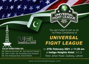 Universal Fight League invitation on 27 february 2021