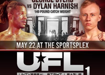 George Byers vs Dylan Harnish in 140 Pound Catch Weight Fight on May 22 at The SportsFlex